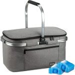 Bomoe - panier de pique - nique pliable icebreezer k47 - glacire isotherme pour l'extrieur - 47x27x26cm ...
