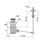 Valentin - bonde automatique pour lavabo laiton avec tirette verticale 00 100100 000 00