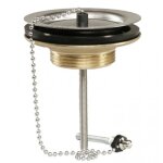 Bonde à bouchon pour évier grès 1 cuve diamètre 60 mm Bonde à bouchon pour évier grès 1 cuve diamètre 60 mm