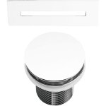 Bonde et cache trop - plein blanc pour baignoire lot design