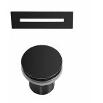 Stano. - bonde et cache trop - plein noir mat pour baignoire lot design