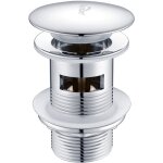 Bonde chrom pop - up grande surface avec trop - plein automatique push open pour evier ou lavabo accessoire ...