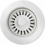 Aiperq ? bonde �vier en polym�re blanc ? filtre � panier amovible ? compatible �viers en granit, cuivre, ...
