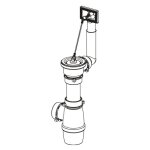 Bonde pour vier inox 1 cuve diamtre 70 mm avec trop - plein