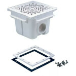 Bonde de fond square 210 mm x 210 mm main drain with abs grille - 00273 - astralpool