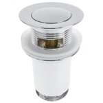 Primematik - bonde de lavabo 9cm. syst�me de vidage pop up en laiton bouchon g1 - 1 / 4 universel