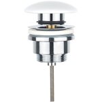 Bonde de lavabo avec bouchon de vidange pop - up pour lavabo blanc en c�ramique et cuivre