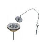 Tres grifería - bonde de lavabo sans trop?plein bouchon en laiton avec chaînette - tres 13463910 Tres grifería - bonde de lavabo sans trop?plein bouchon en laiton avec chaînette - tres 13463910