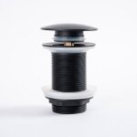 Wanda collection - bonde lavabo sans trop plein, clic - clac, noir