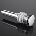 Sogood - bonde de lavabo et vasque blanc sans trop plein syst�me automatique clic - clac pu013 - chrom� ...