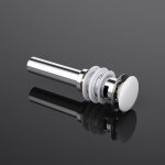 Sogood - bonde de lavabo et vasque blanc avec trop plein syst�me automatique clic - clac pu14 - chrom� ...