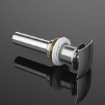 Sogood - bonde de lavabo et vasque chromé carrée sans trop plein système automatique clic - clac pu06 ... Sogood - bonde de lavabo et vasque chromé carrée sans trop plein système automatique clic - clac pu06 ...