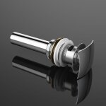 Sogood - bonde de lavabo et vasque chrom� carr�e avec trop plein syst�me automatique clic - clac pu03 ...