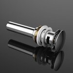 Sogood - bonde de lavabo et vasque chrom� avec trop plein syst�me automatique clic - clac pu04 - chrom� ...