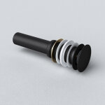 Sogood - bonde de lavabo ou vasque sans trop plein noir syst�me de vidage pop up clic clac � 66mm pu01b ...