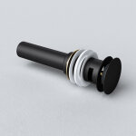 Sogood - bonde de lavabo ou vasque avec trop plein noir syst�me de vidage pop up clic clac � 62mm pu04b ...