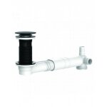 Bonde recoupable + tubulure de lavabo tbxp - noir Bonde recoupable + tubulure de lavabo tbxp - noir