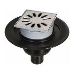 Wedi - siphon écoulement vertical avec grille carrée fundo - dn 50 Wedi - siphon écoulement vertical avec grille carrée fundo - dn 50