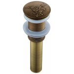 Bonde de vidage lavabo automatique push open pour lavabo , bouchon de vidage en laiton antique clic - ...