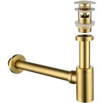 Bonde de vidange en acier inoxydable avec trop - plein pour salle de bain, siphon pour �vier de cuisine ...