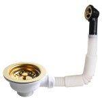 Csparkv - bonde de vidange  panier inox pour vier 1 bac, diamtre 114 mm avec trop plein rond
