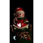 Bonhomme de neige sur sac de noel lumineux Bonhomme de neige sur sac de noel lumineux