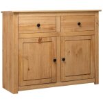 Bonnevie - buffet - armoire de rangement enfilade 93x40x80 cm pin solide assortiment panama bv221550 Bonnevie - buffet - armoire de rangement enfilade 93x40x80 cm pin solide assortiment panama bv221550