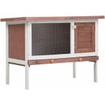Bonnevie - clapier  lapin extrieur - enclos poulailler pour animaux 1 niveau marron bois bv288358 - ...