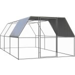 Bonnevie - enclos poulailler extrieur - parc enclos pour animaux cage  poules 3x6x2 m acier galvanis ...