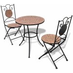 Bonnevie - ensemble table + 2 chaises de bistro - table  manger avec chaises carreaux cramiques terre ...