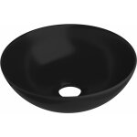 Bonnevie - lavabo vasque  poser luxueux, bac  laver, cramique noir mat rond oib8386e