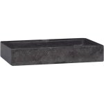 Bonnevie - lavabo vasque � poser luxueux, bac � laver, noir 38x24x6, 5 cm marbre oib1218e