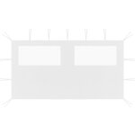 Bonnevie - paroi latrale de belvdre avec fentres - accessoire pour tente et tonnelle 4x2 m blanc ...
