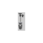 Bonomini - bonde � clipser pour lavabo et bidet en inox noir bouchon 'manitapi' � 63 en c�ramique noire ...