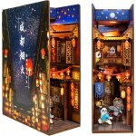 Book nook maquette d'assemblage en bois serre - livres bricolage ruelle livre coin avec lumire  induction ...
