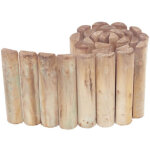 Bordure demi rondin enroul�e en bois trait� siloux - h30 x l200 cm