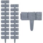 Bordure de jardin, lot de 20 lments, h x p: 10 x 25 cm, en plastique, effet pirre, lments de bordure, ...