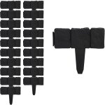 Relaxdays - bordure de jardin, lot de 20 lments, h x p: 10 x 25 cm, en plastique, effet pirre, lments ...