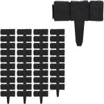 Relaxdays - bordure de jardin, lot de 40 lments, h x p: 10 x 25 cm, en plastique, effet pirre, lments ...