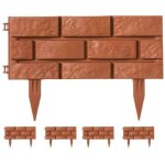 Bordure de jardin - 45 x 17. 5 x 2. 7 cm - polypropylne recycl - imitation brique - clipsables lot ...