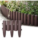 Bordure de jardin barri�re cl�ture 2, 8m bordure de pelouse 10 pi�ce bordure en plastique, imitation ...