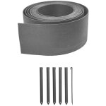 Bordure de jardin flexible en pe et fibres de bois - longueur 5 m, hauteur 9 cm, paisseur 4, 5 mm - ...