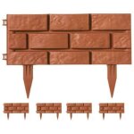 Bordure de jardin - 45 x 17. 5 x 2. 7 cm - polypropylne recycl - imitation brique - clipsables lot ...