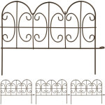 Relaxdays bordure de jardin, lot 4 �l�ments, m�tal, hxl: 28x38, 5 cm chacun, pour ext�rieur, � planter ...