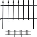 Relaxdays - bordures de jardin, m�tal, cl�ture � planter, ext�rieur, 4 �l�ments, style gothique, hxl ...