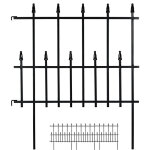 Relaxdays - bordures de jardin en mtal, clture  planter, extrieur, 4 lments, style gothique, hxl ...