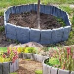 Bordures de jardin en plastique imitation pierre ? 20 pi�ces par paquet ? 24 x 10 cm ? r�sistantes aux ...