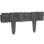 Bordure de pelouse palissade imitation pierre stone 2, 5m - gris