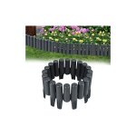 Bordure de pelouse en plastique 2, 8 m aspect bois bordure de lit en polypropylne lot de 10 clture ...