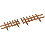 Outsunny - bordures  planter 12 pcs - bordures de pelouse - barrires de jardin en bois de sapin pr ...